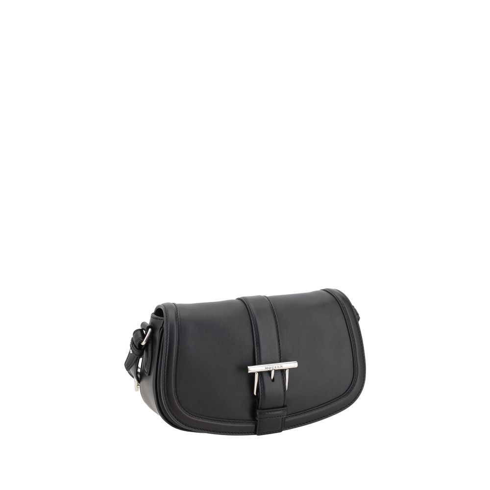 Alexander McQueen Black T-Bar Satchel Bag