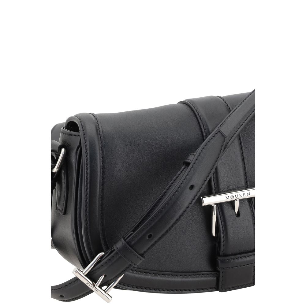 Alexander McQueen Black T-Bar Satchel Bag