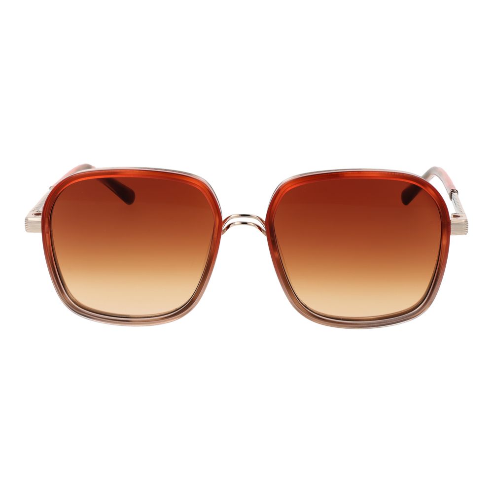 Sandro Women’s Sunglasses – Orange Square Frame with Gradient Lenses, 54mm