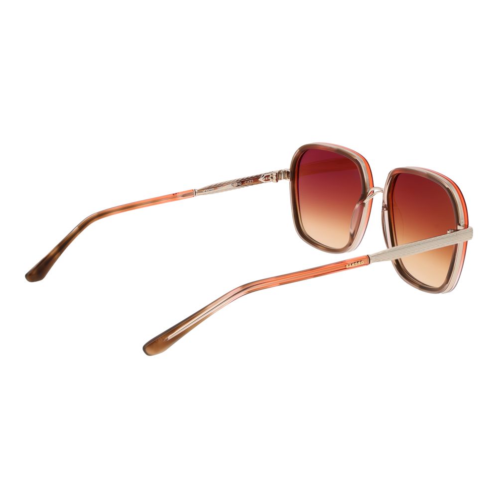 Sandro Women’s Sunglasses – Orange Square Frame with Gradient Lenses, 54mm