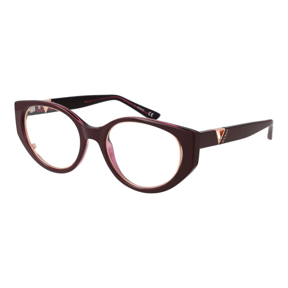 Guess Women’s Optical Glasses – Burgundy Cat Eye Frame, 52mm