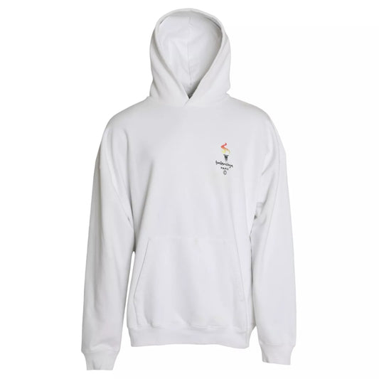 Balenciaga White Oversized Hoodie