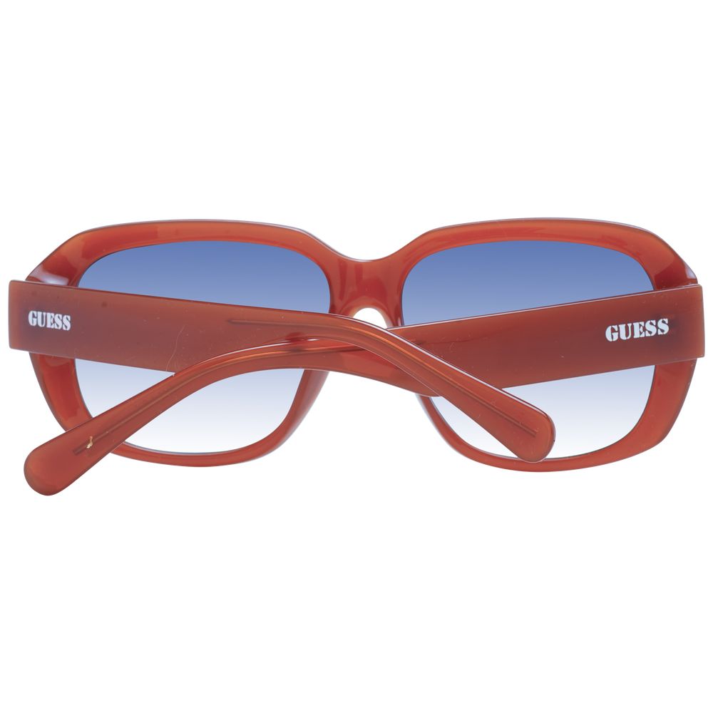 GUESS Women’s Sunglasses – Copper Square Frame with Blue Gradient Lenses, 58mm
