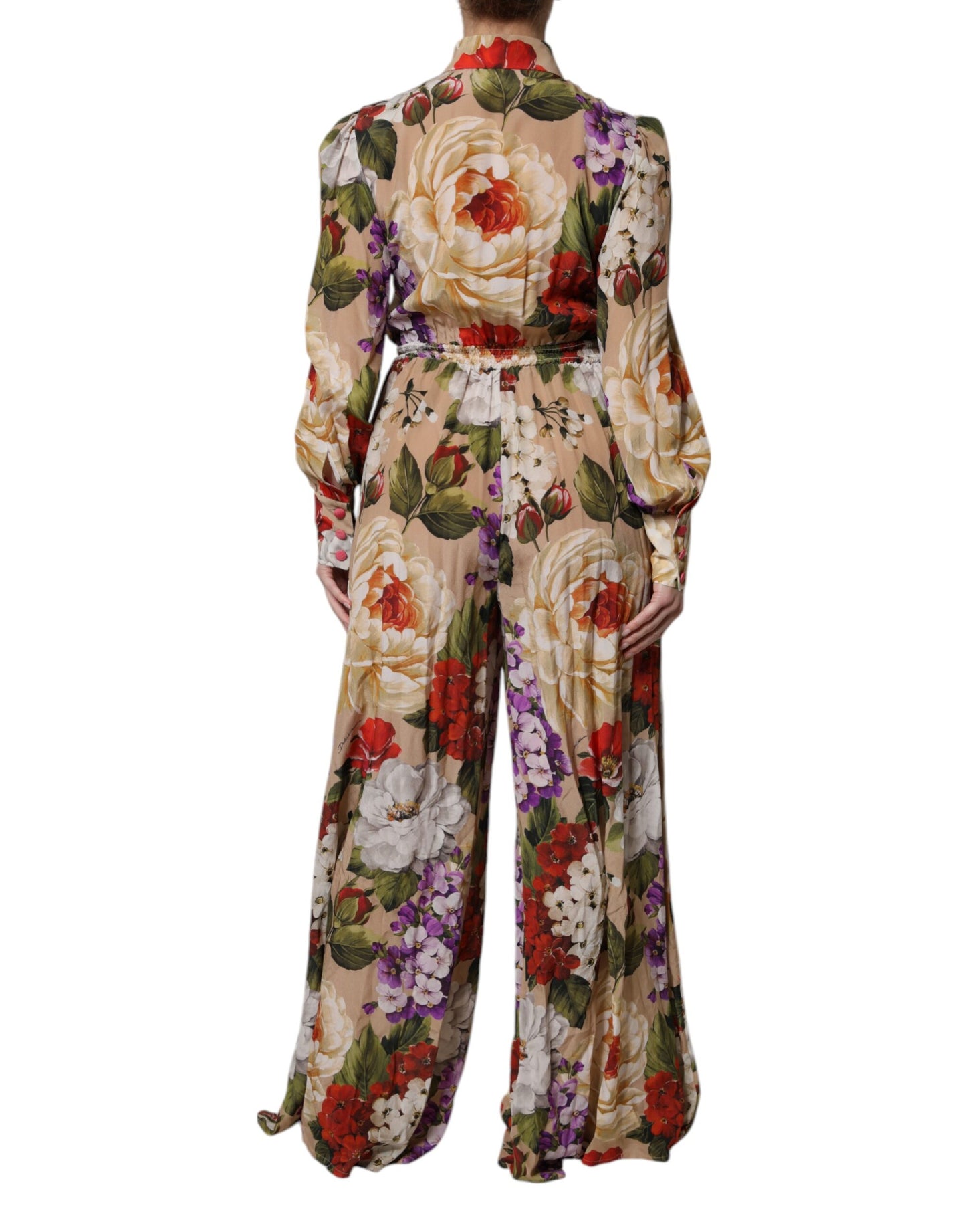 Dolce & Gabbana Multicolour Floral Wide Leg Jumpsuit