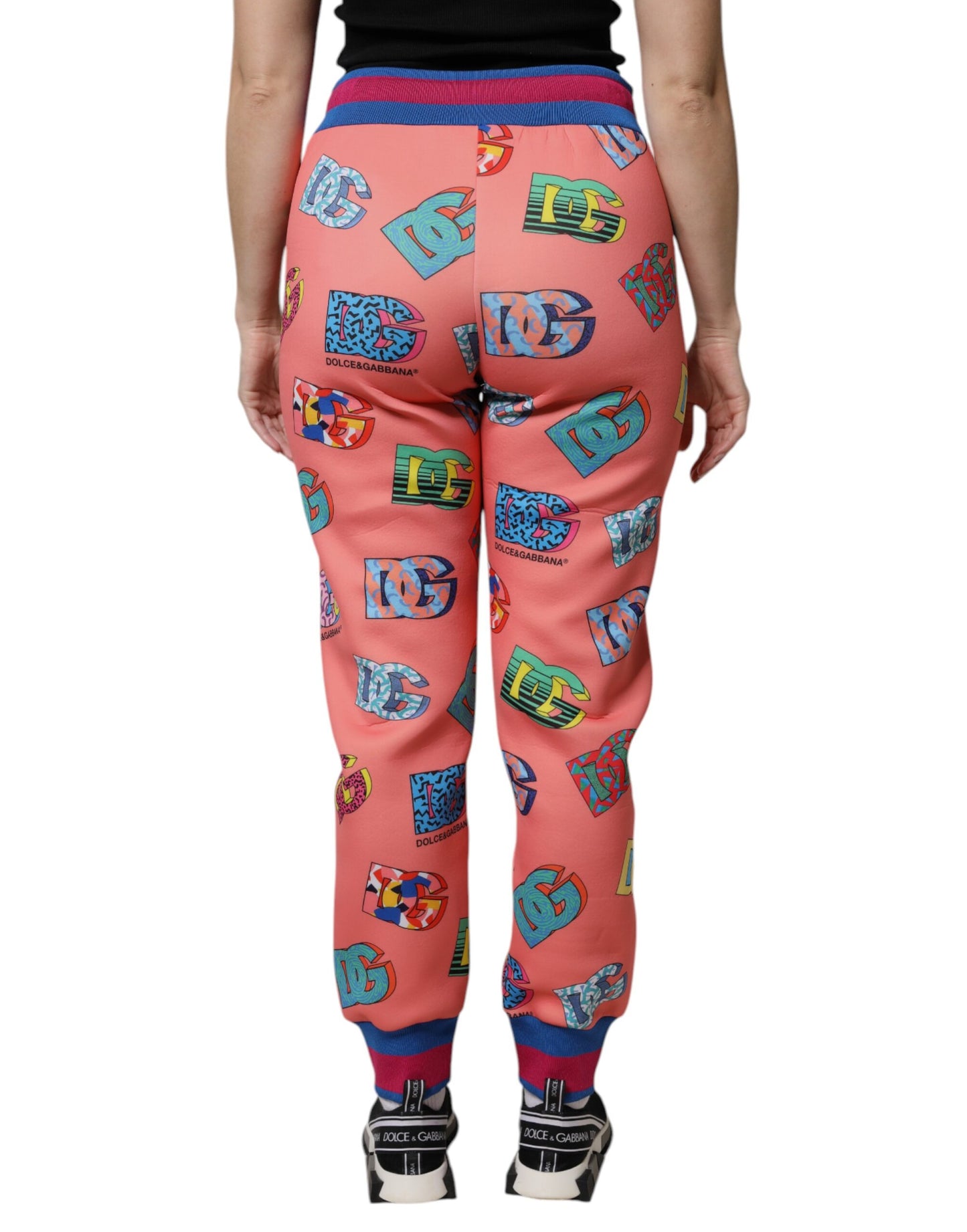 Dolce & Gabbana Pink Logo Monogram Jogger Sweatpants