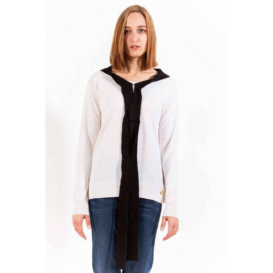 Love Moschino White & Black Wool Women's Sweater