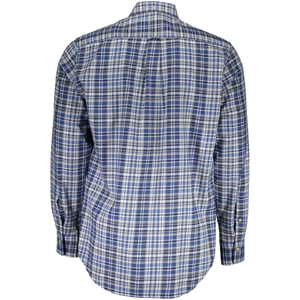 Gant Blue Cotton Men Shirt - Timeless Elegance Redefined