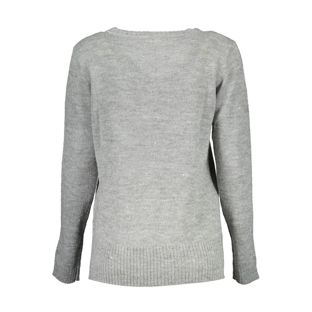 Cozy Chic Silver Acrylic Women Sweater by U.S. POLO ASSN.