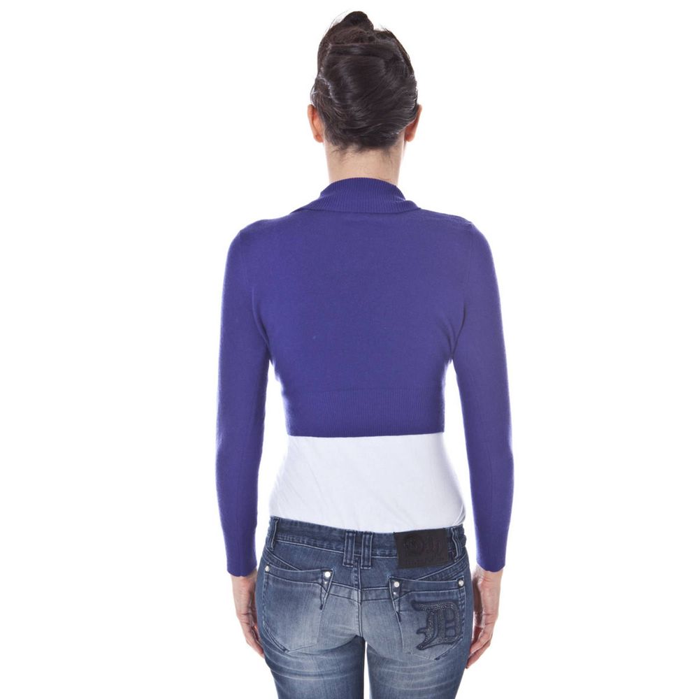 Datch Purple Wool Shrug - Stylish Warmth with Elegant Design