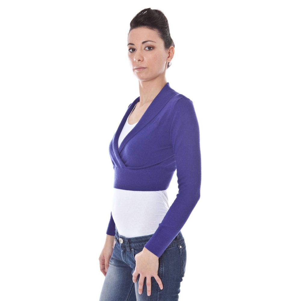 Datch Purple Wool Shrug - Stylish Warmth with Elegant Design