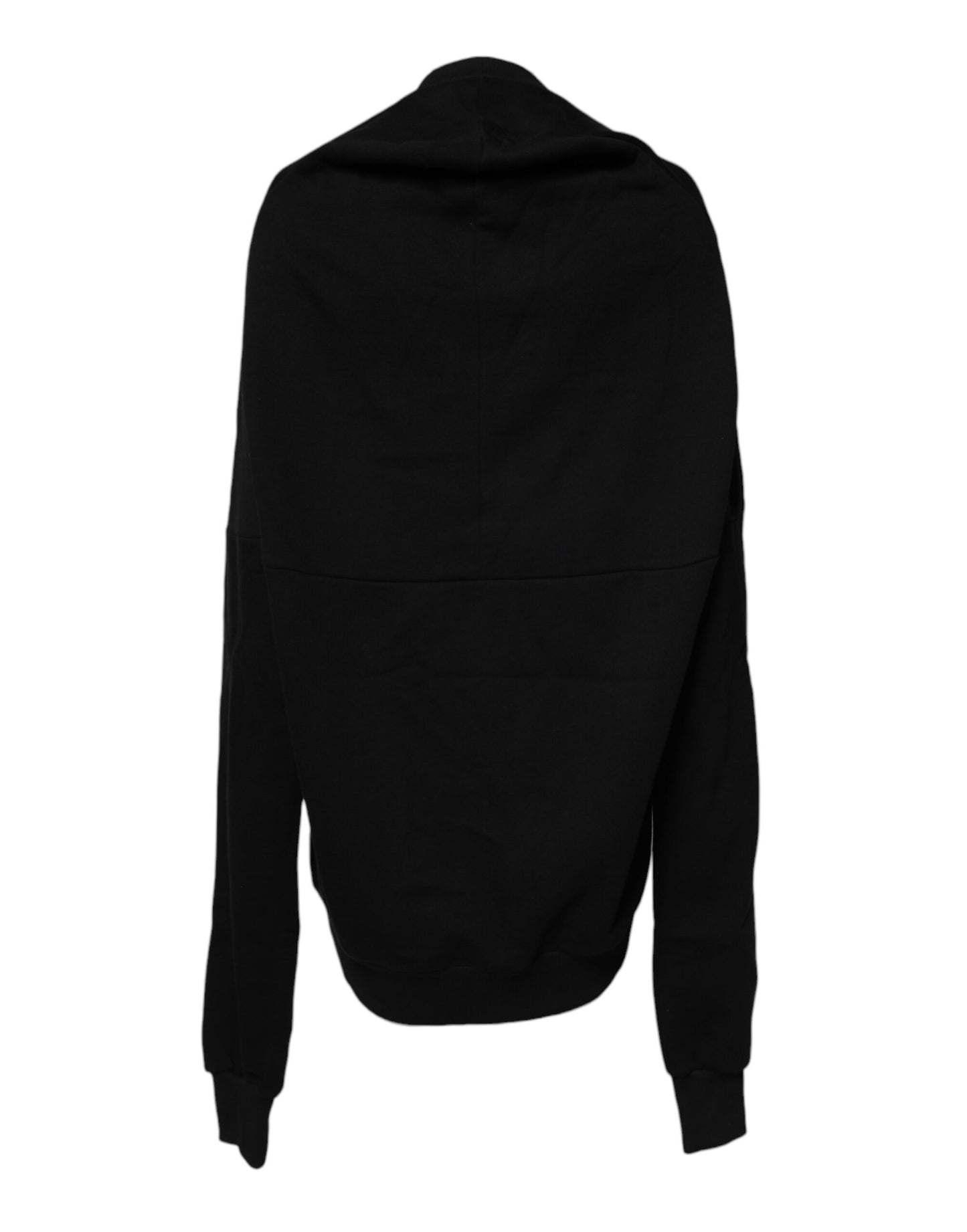 Dolce & Gabbana Black Cotton Crew Neck Sweatshirt