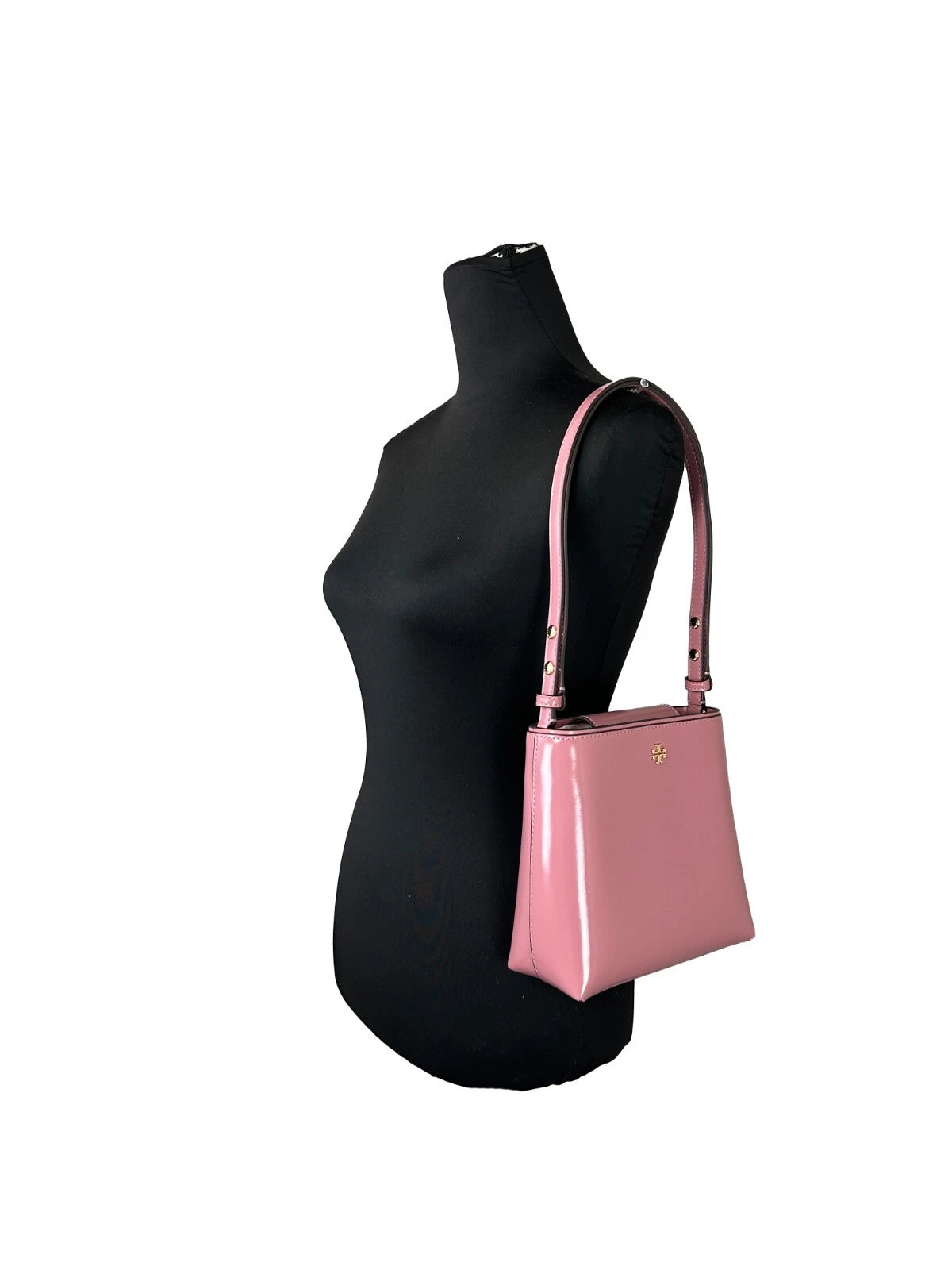 Tory Burch Patent Pink Emerson Bucket Bag