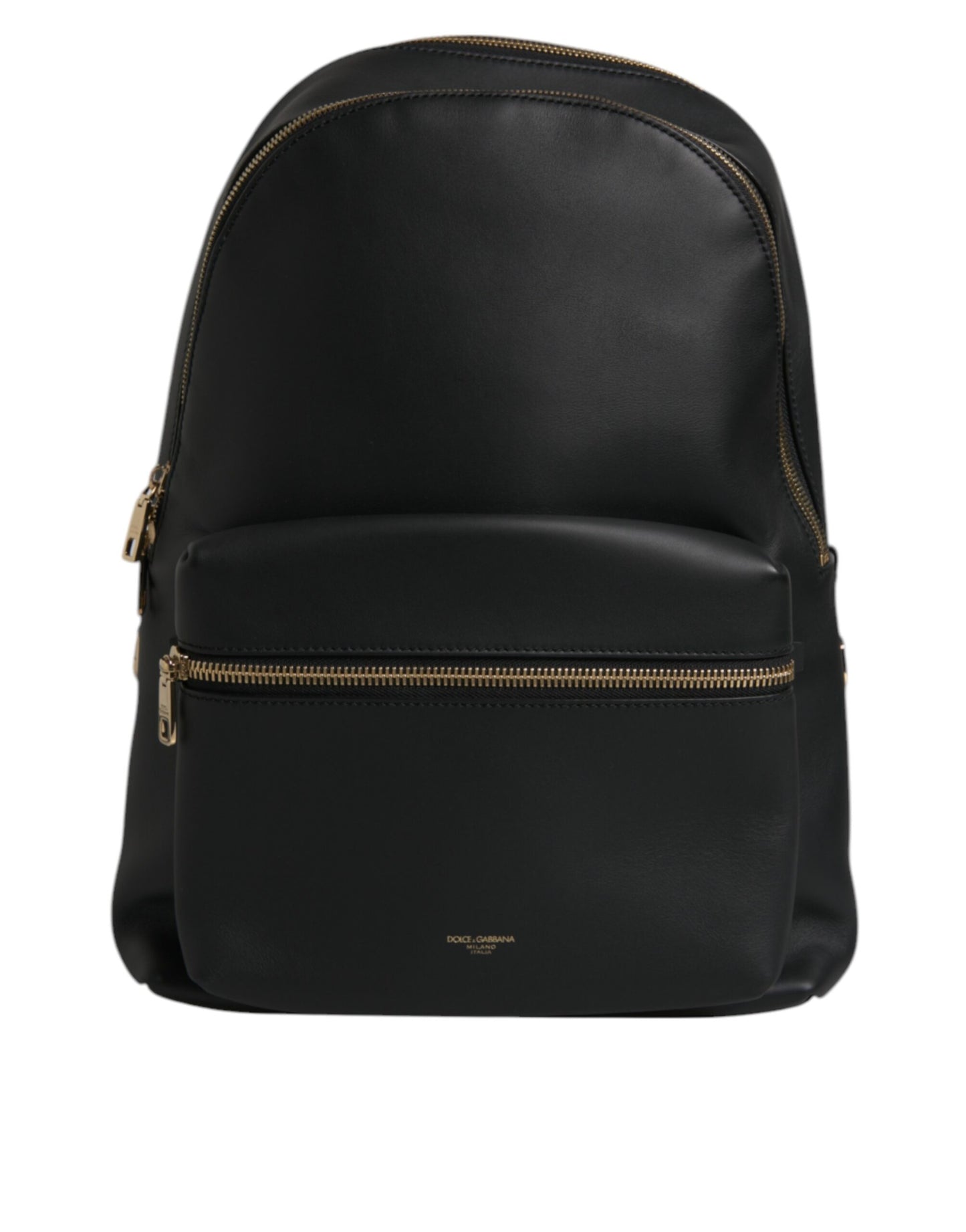 Dolce & Gabbana Black DG Leather Logo Print Travel Backpack Bag
