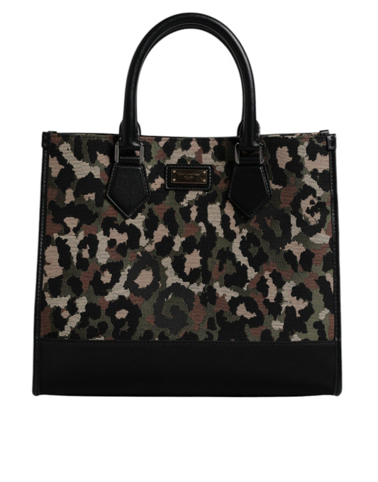 Dolce & Gabbana Multicolour Leopard Shopping Tote Shoulder Bag