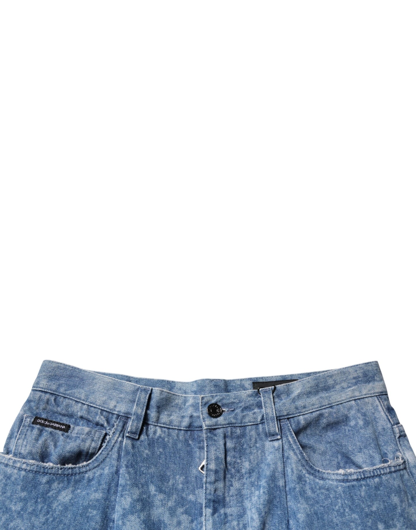 Dolce & Gabbana Blue Tie Dye Cotton Skinny Denim Jeans