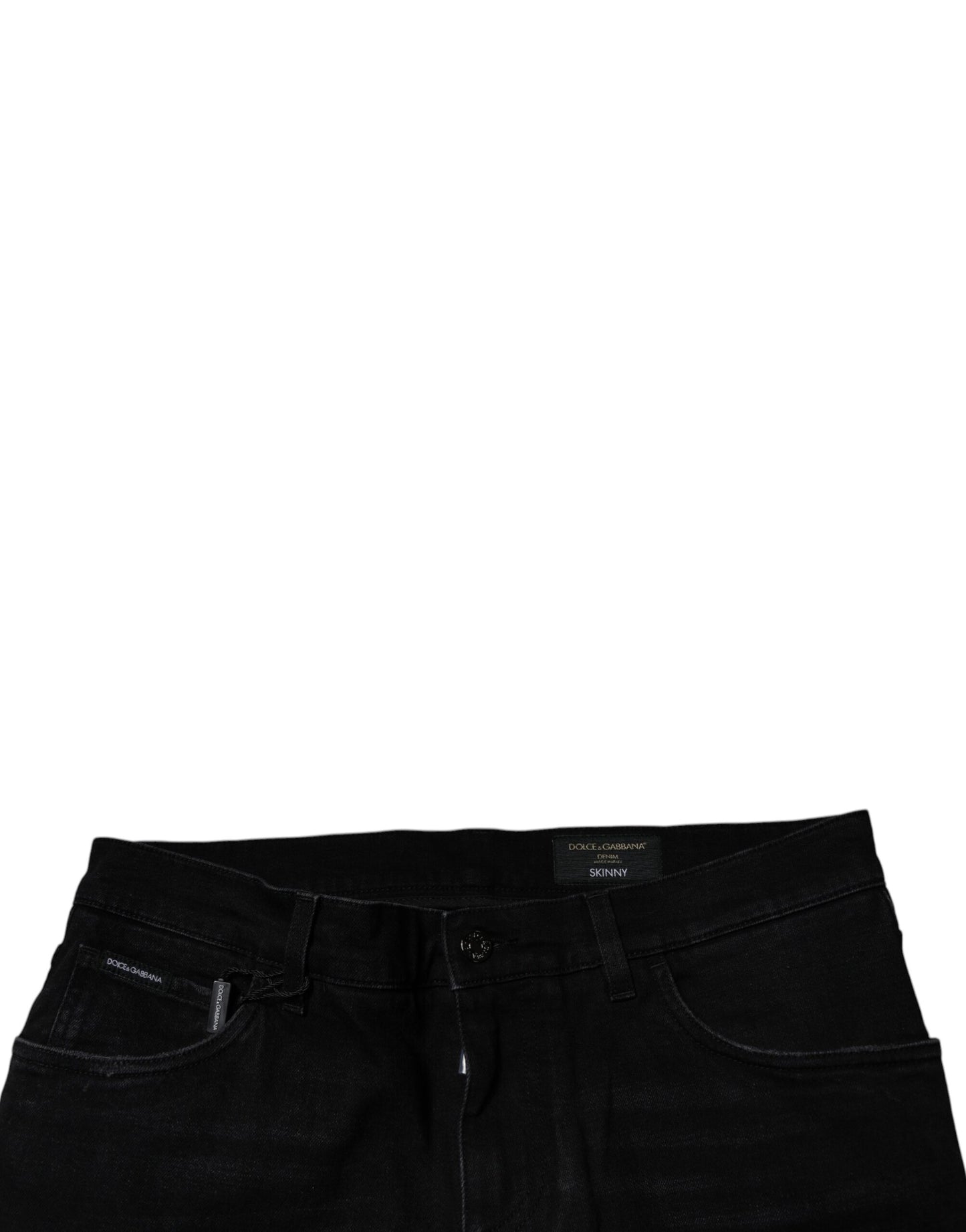 Dolce & Gabbana Black Ripped Skinny Denim Jeans for Men