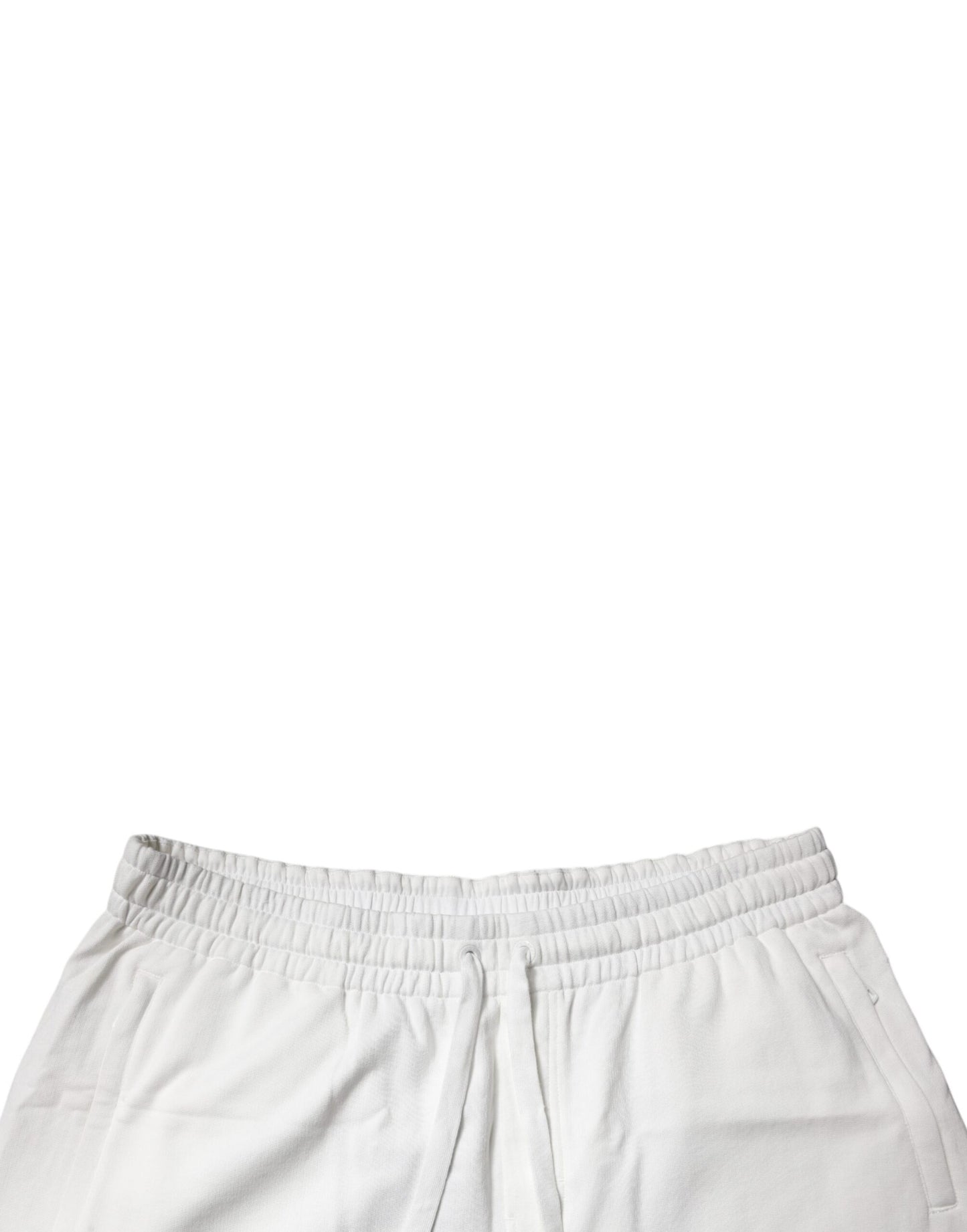 Dolce & Gabbana White Cotton Sweatshorts for Men - Bermuda Style