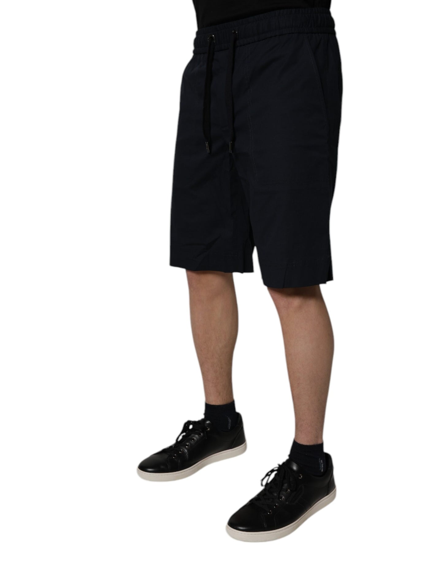 Dolce & Gabbana Black Cotton Sweatshorts for Men