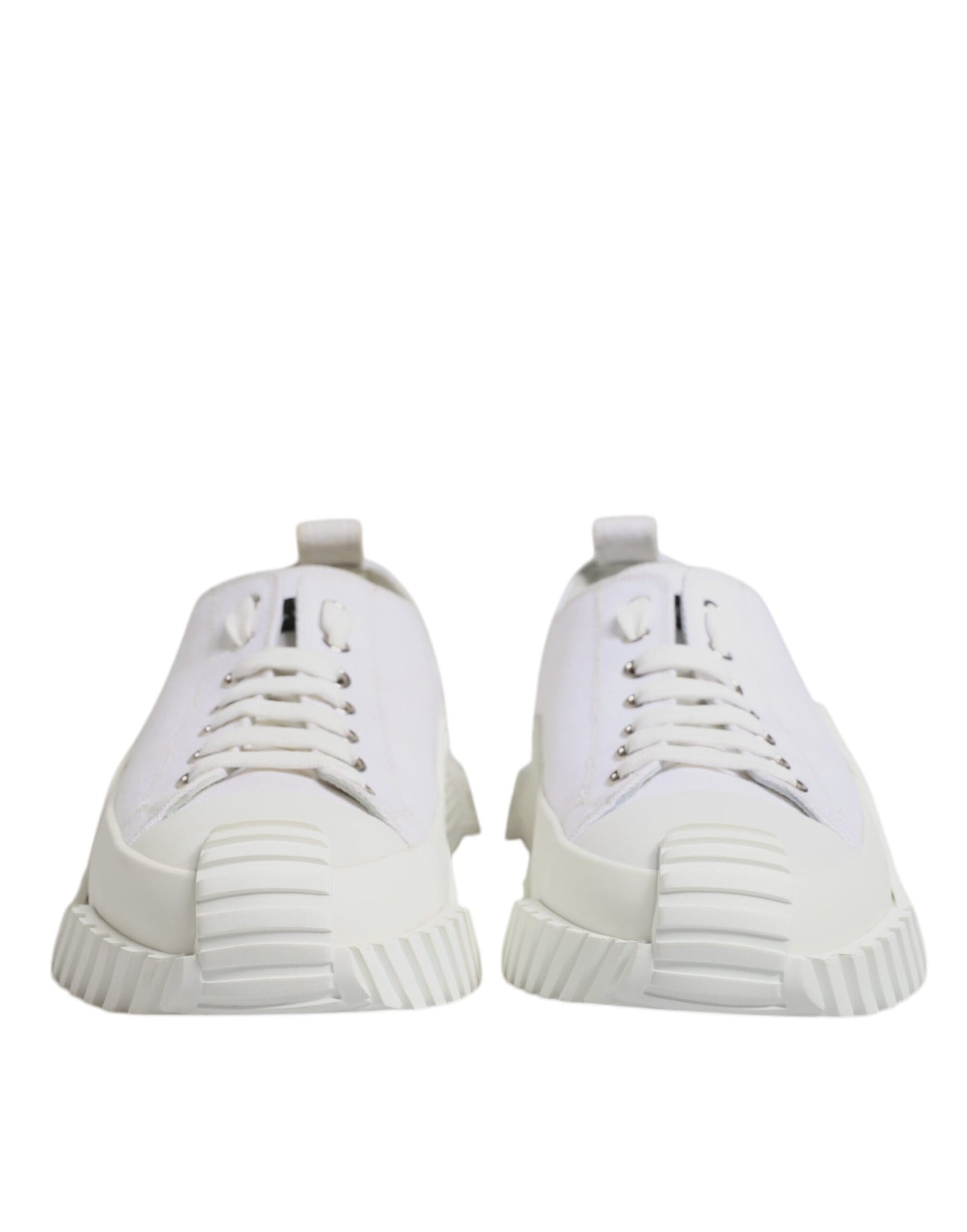 Dolce & Gabbana White Leather Low Top NS1 Sneakers