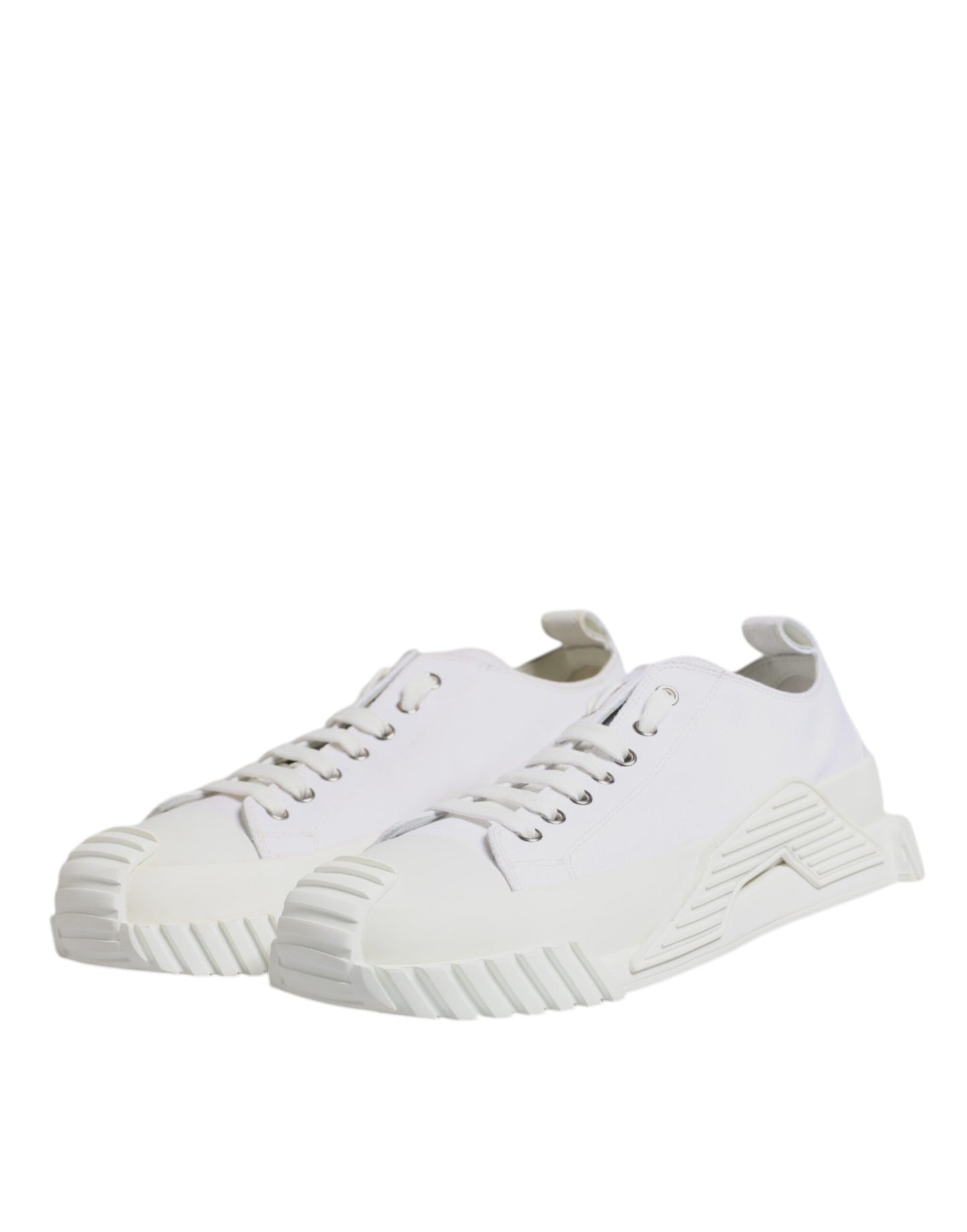 Dolce & Gabbana White Leather Low Top NS1 Sneakers