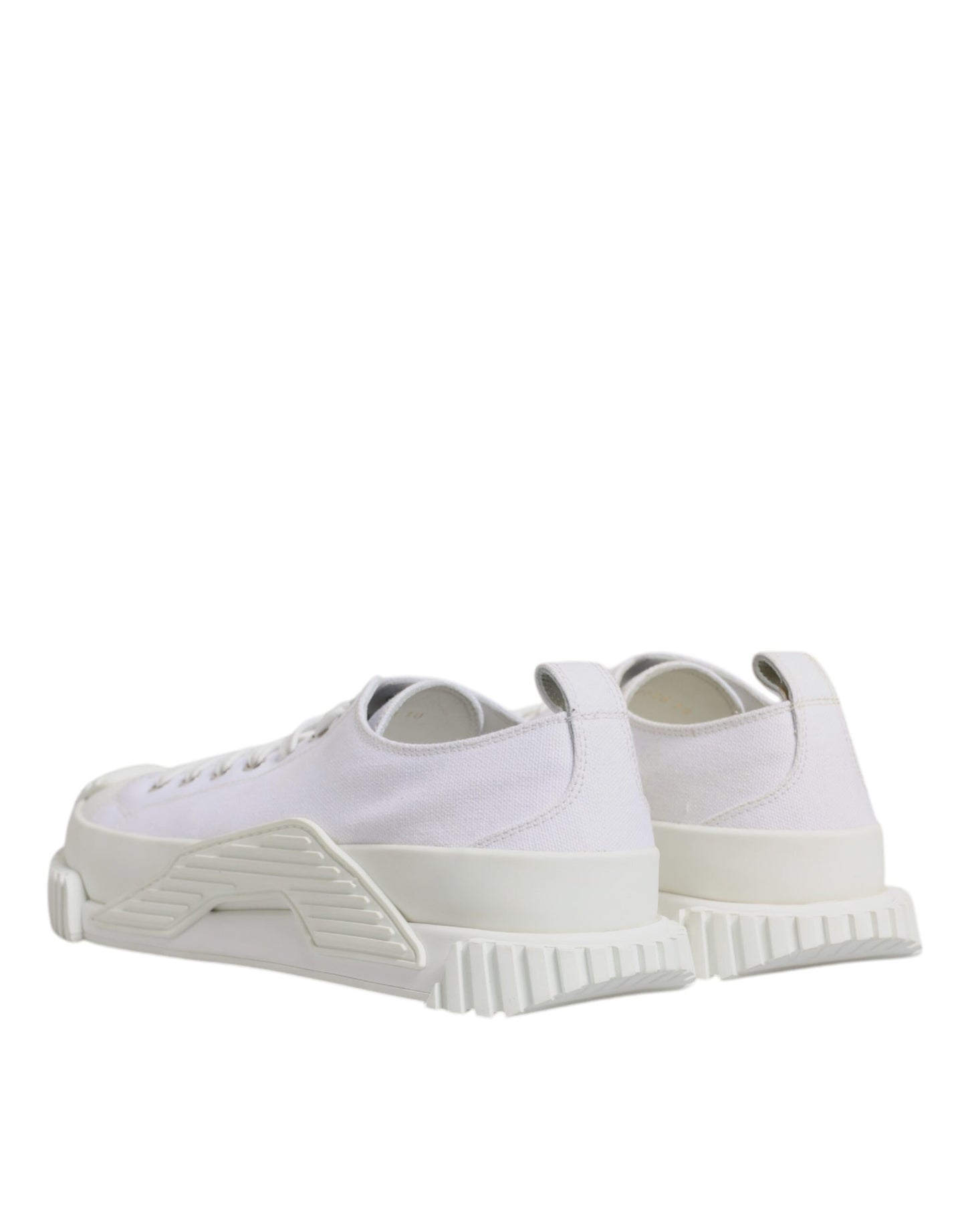 Dolce & Gabbana White Leather Low Top NS1 Sneakers