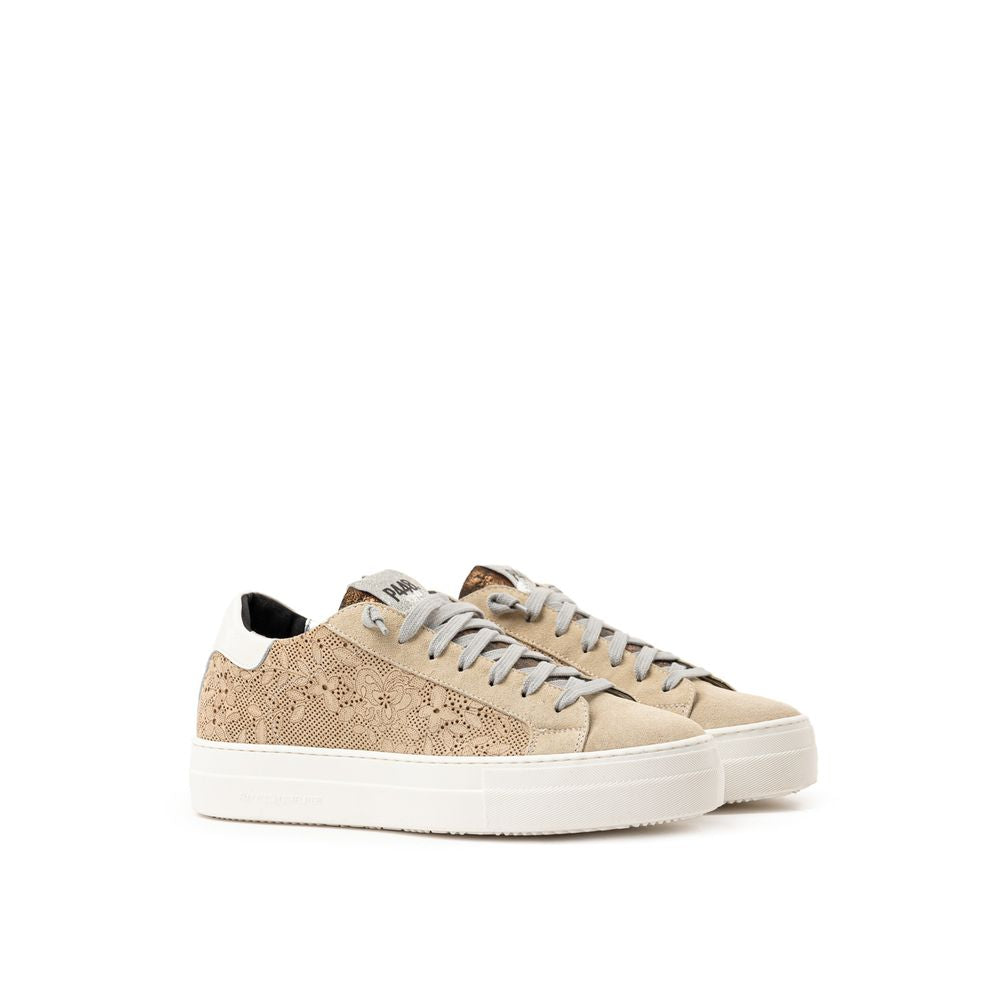 Brand Beige Leather Sneaker