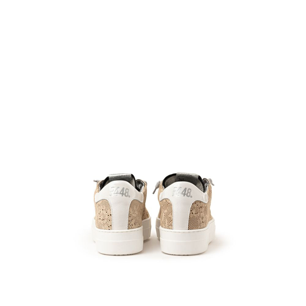 Brand Beige Leather Sneaker