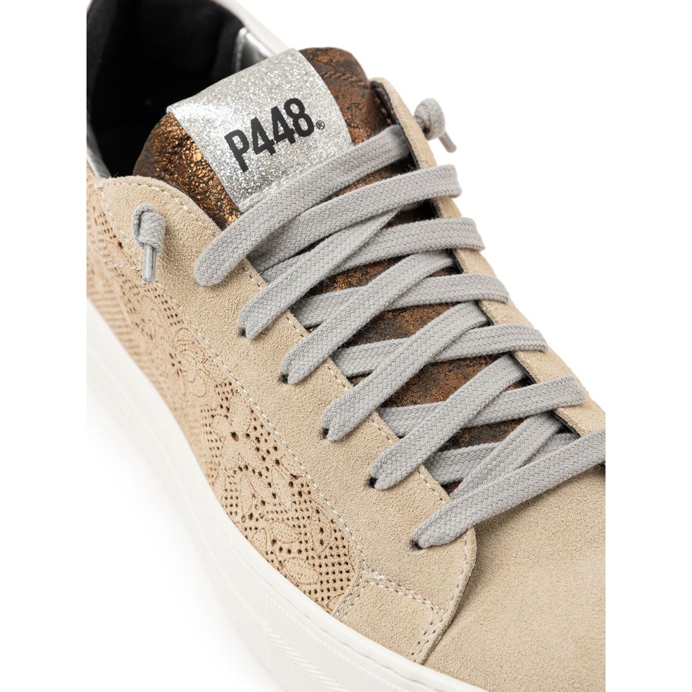 Brand Beige Leather Sneaker