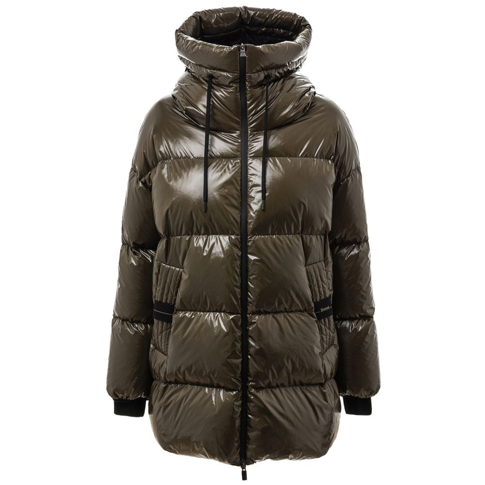 Herno Green Hooded Puffer Coat