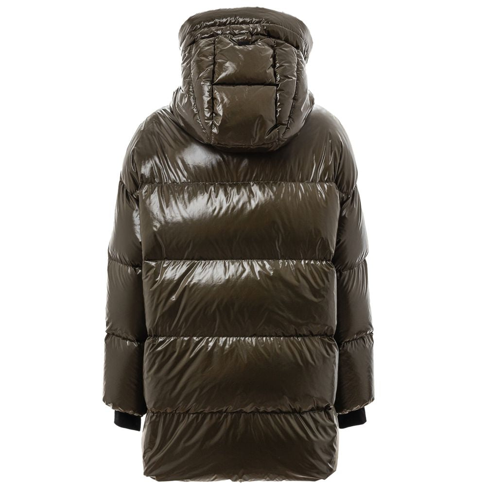 Herno Green Hooded Puffer Coat