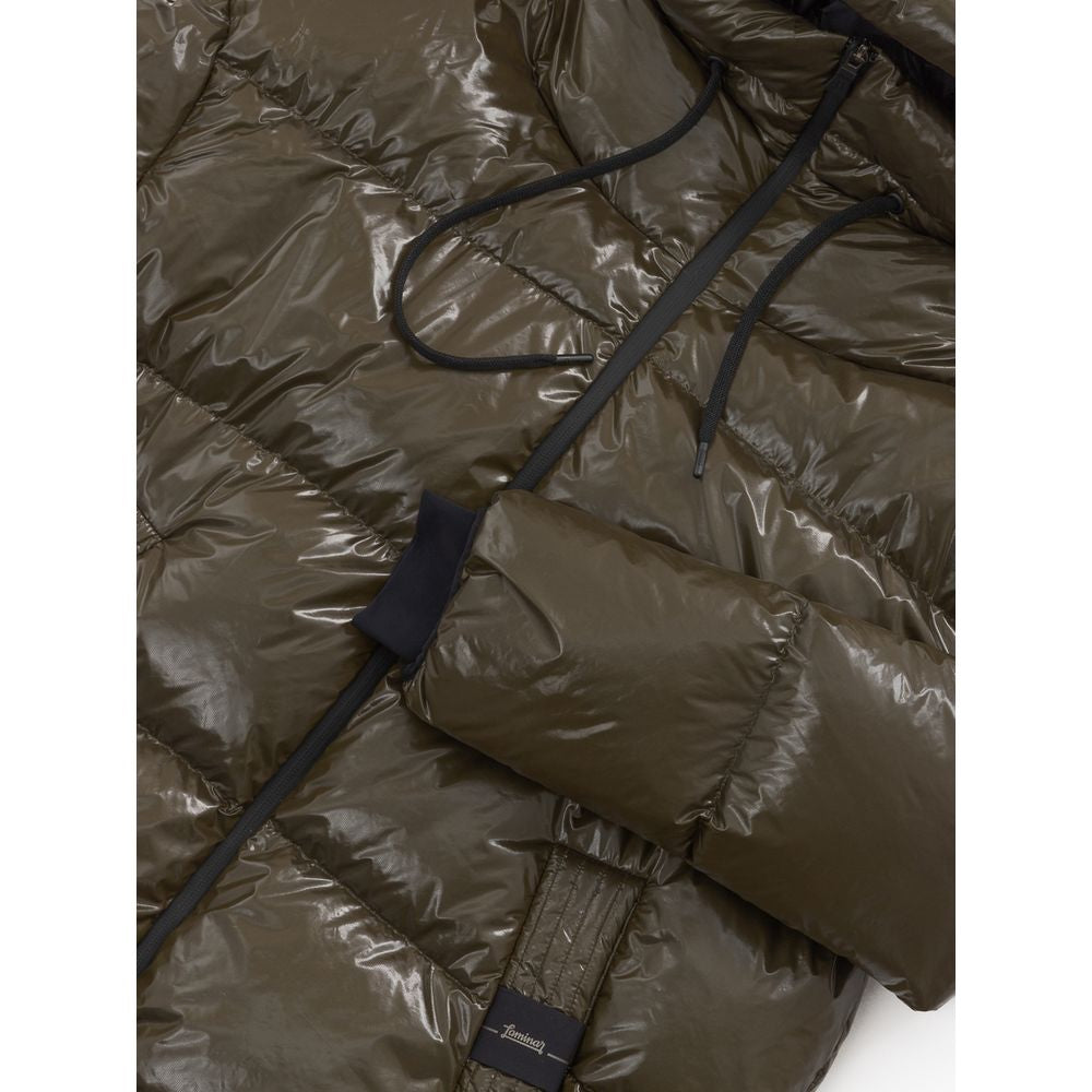Herno Green Hooded Puffer Coat