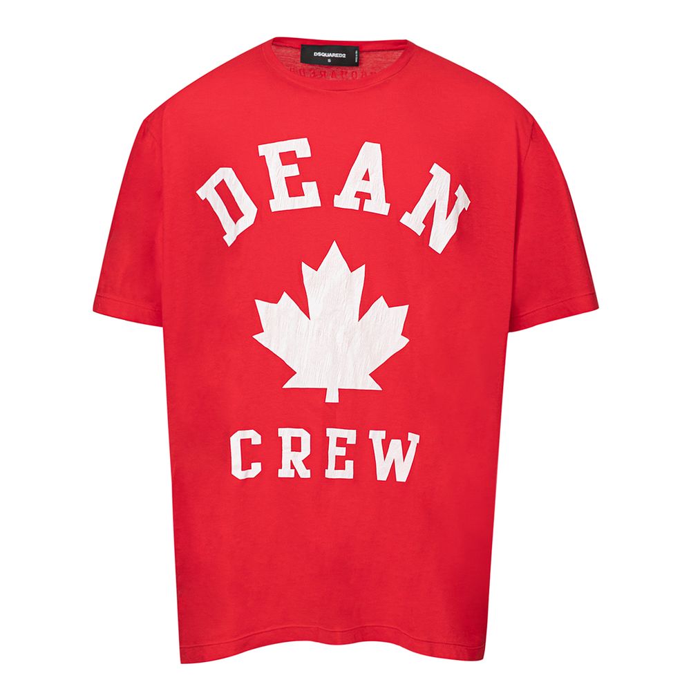 Dsquared2 Red Cotton T-Shirt - Effortless Boldness