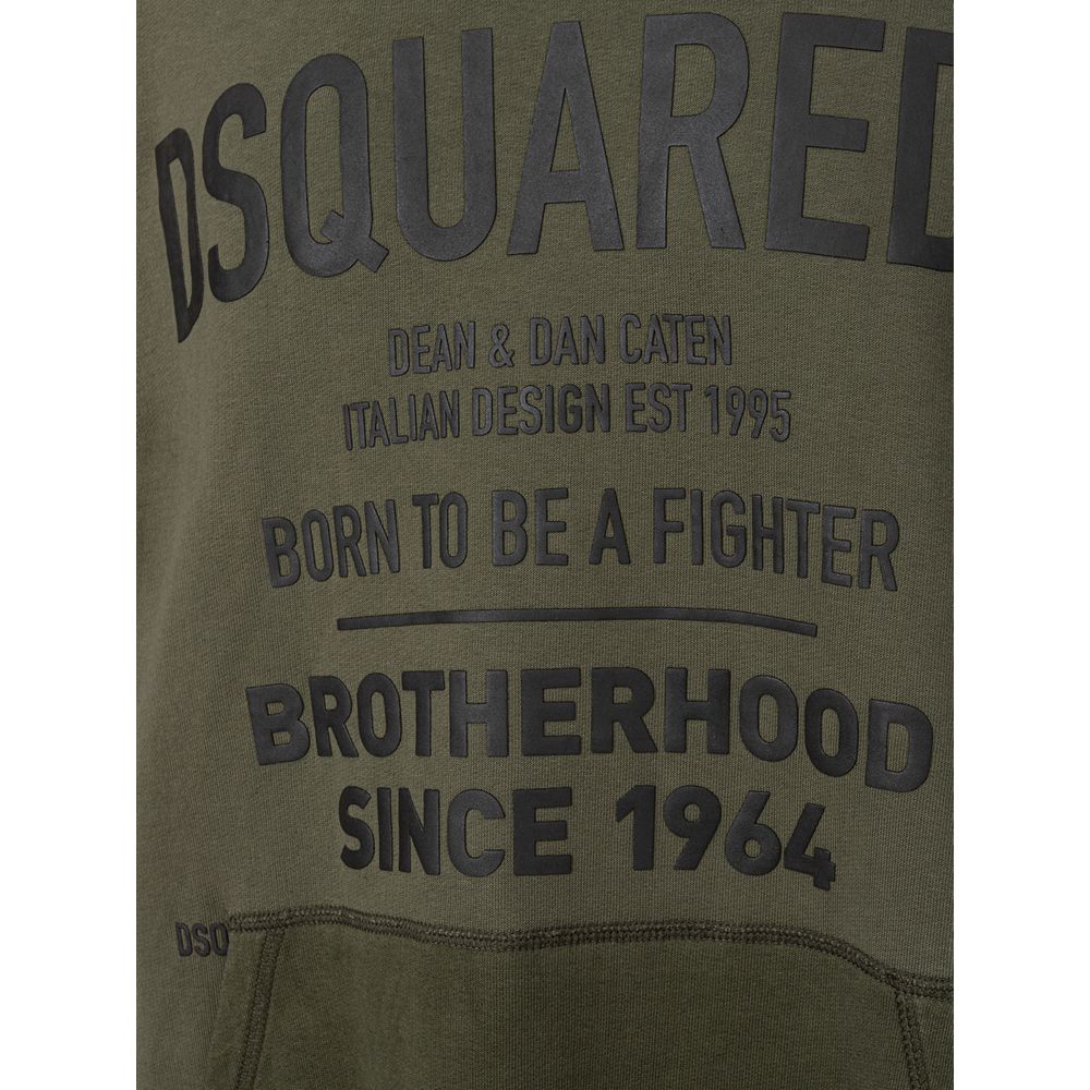 Dsquared2 Green Cotton Sweater: A Bold Wardrobe Essential