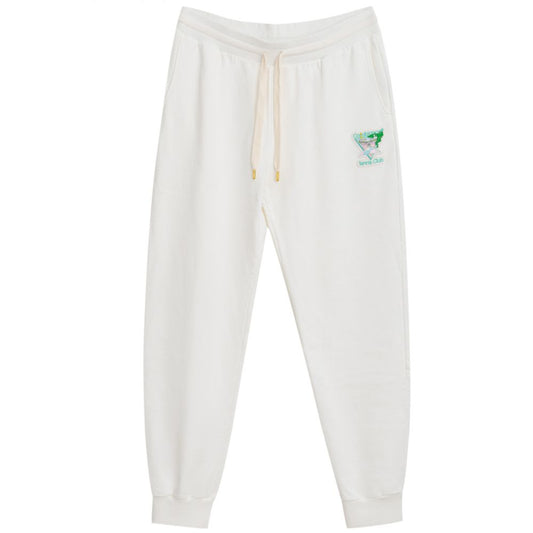 Casablanca White Organic Cotton Logo Joggers for Men