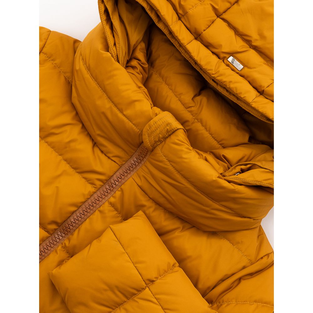 Herno Yellow Quilted Hooded Jacket