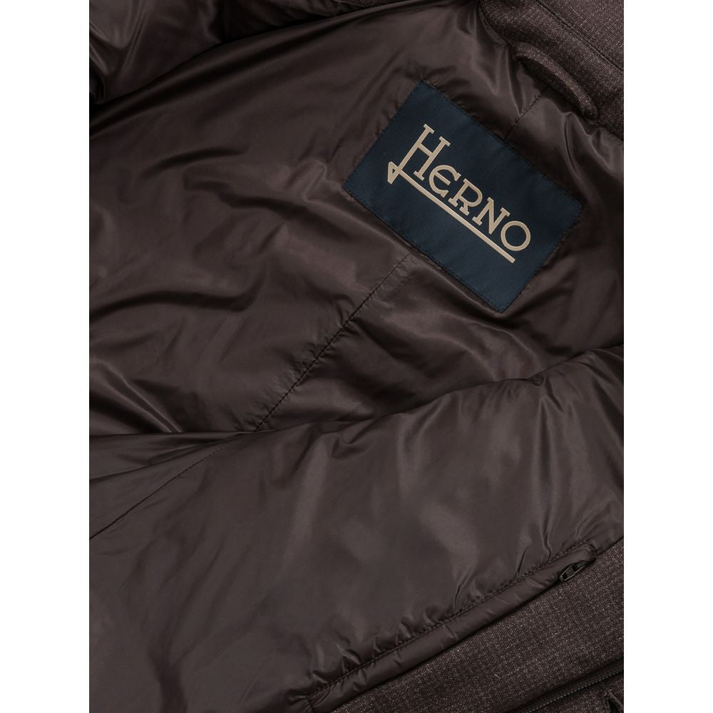 Herno Brown Wool Jacket - Timeless Elegance and Warmth