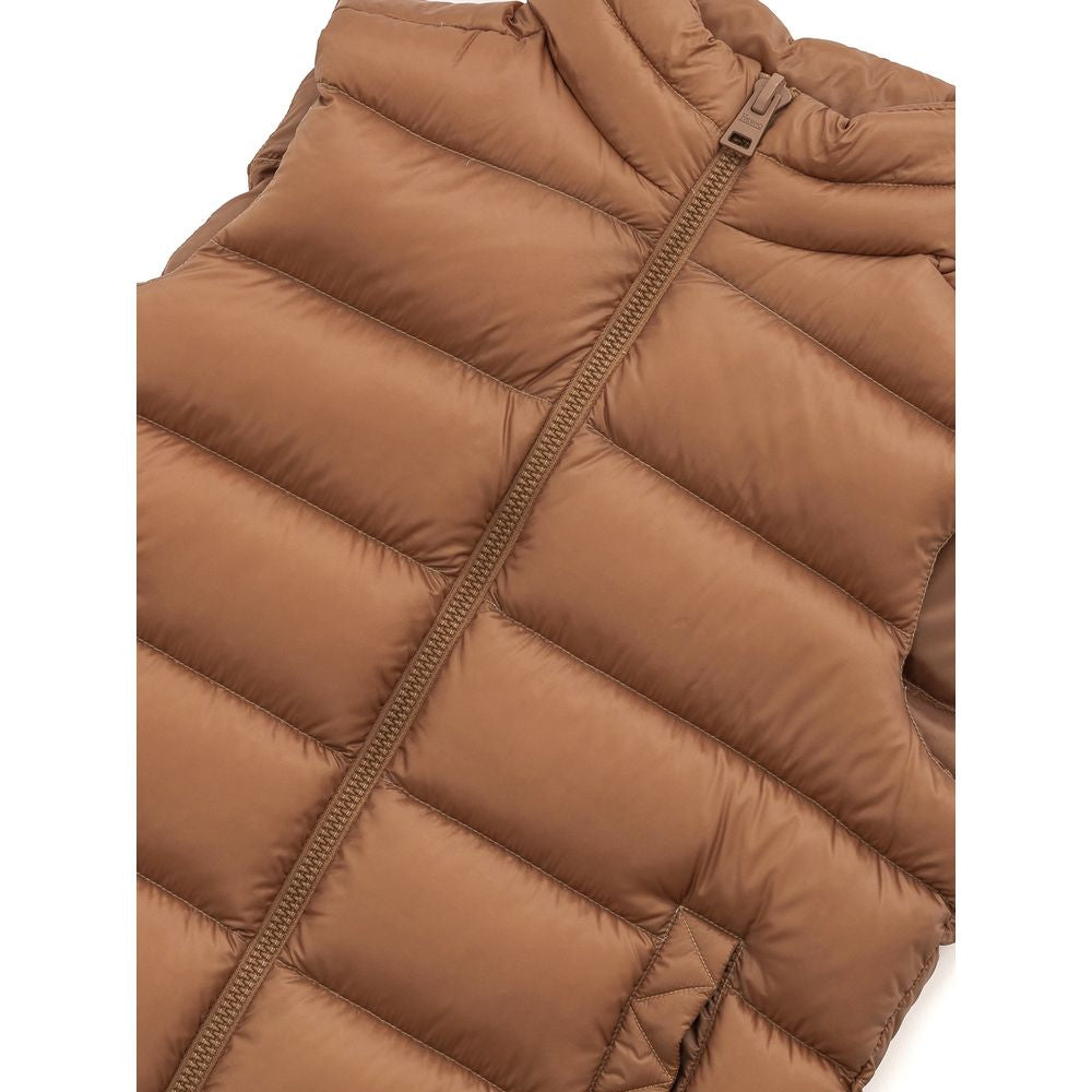 Herno Brown Padded Zip-Up Gilet Jacket
