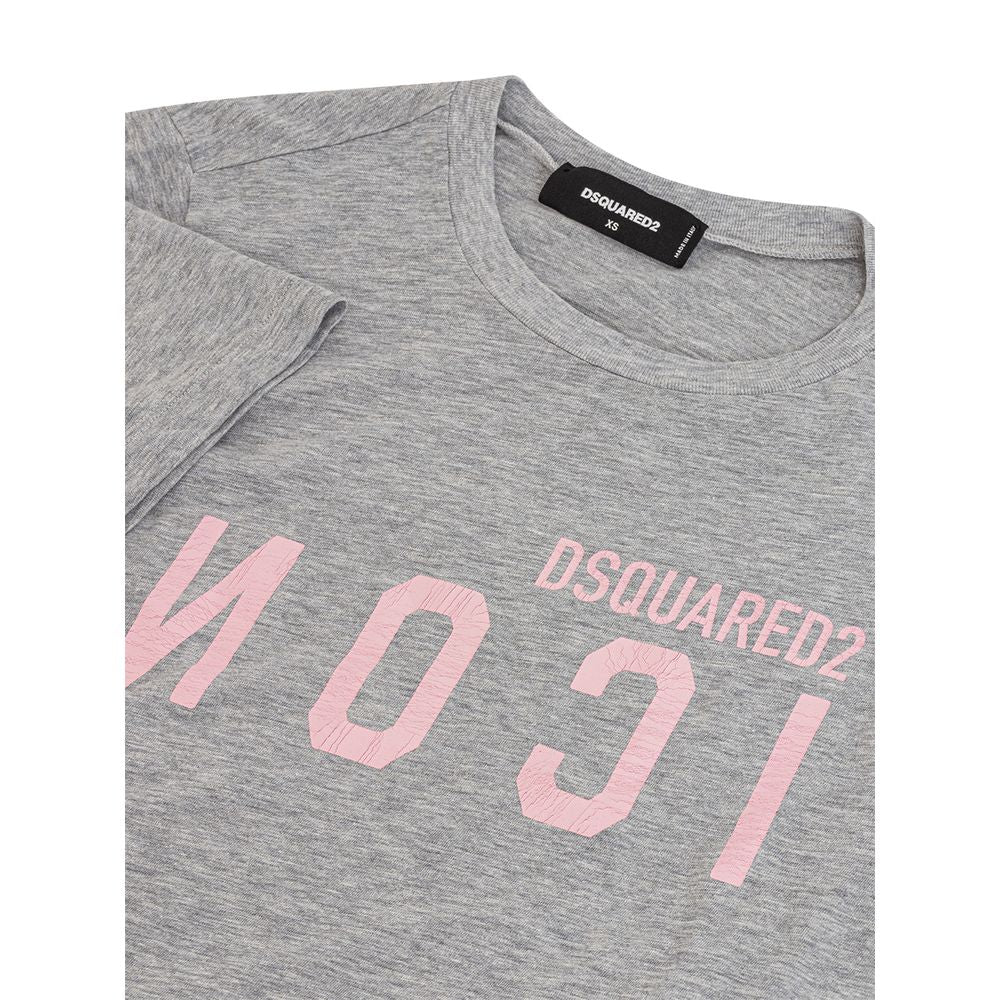 Sophisticated Gray Cotton Top by Dsquared2