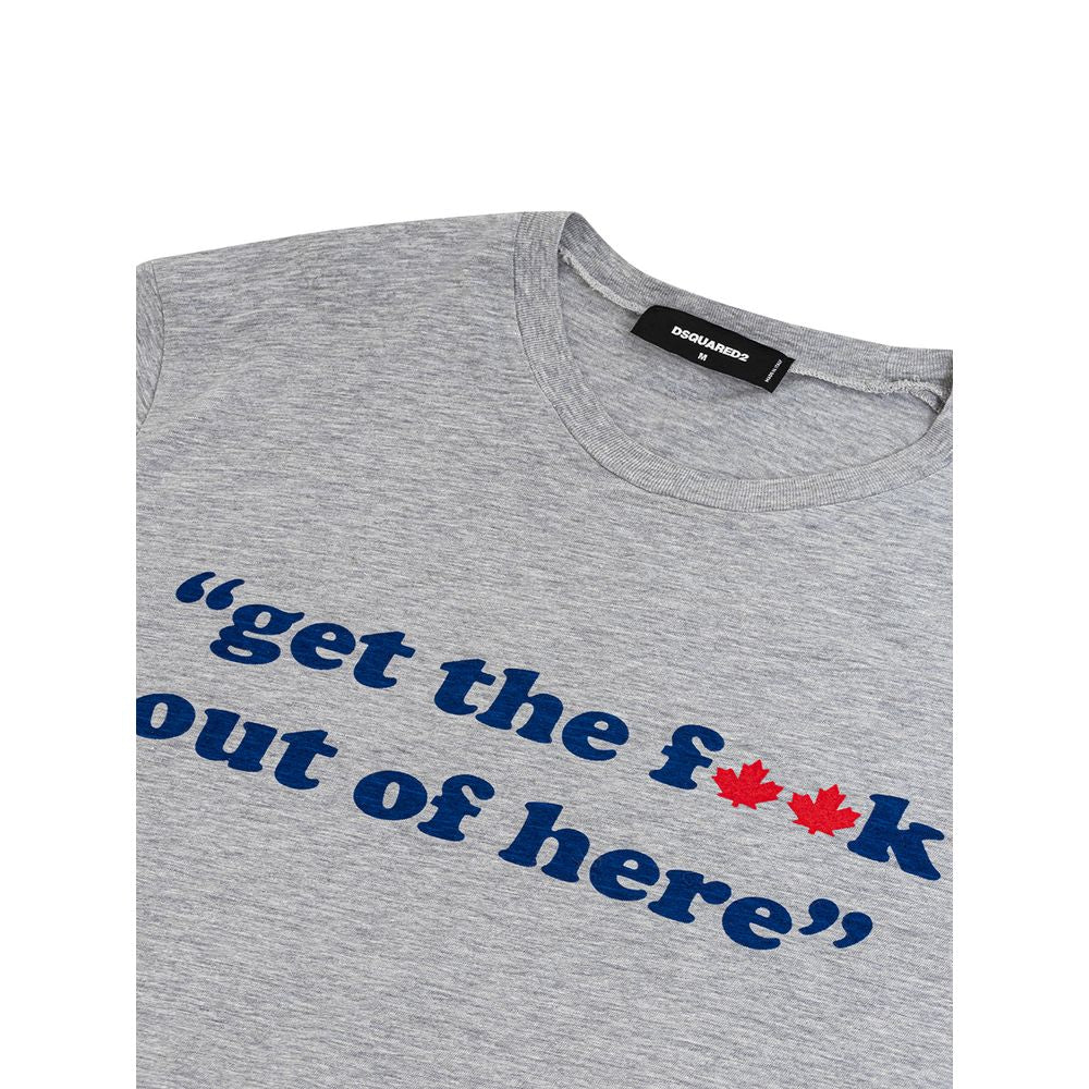 Dsquared² Gray Cotton T-Shirt for Men