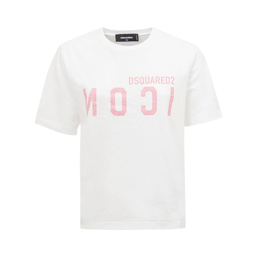 Dsquared2 Elegant Cotton White Tee for Stylish Women