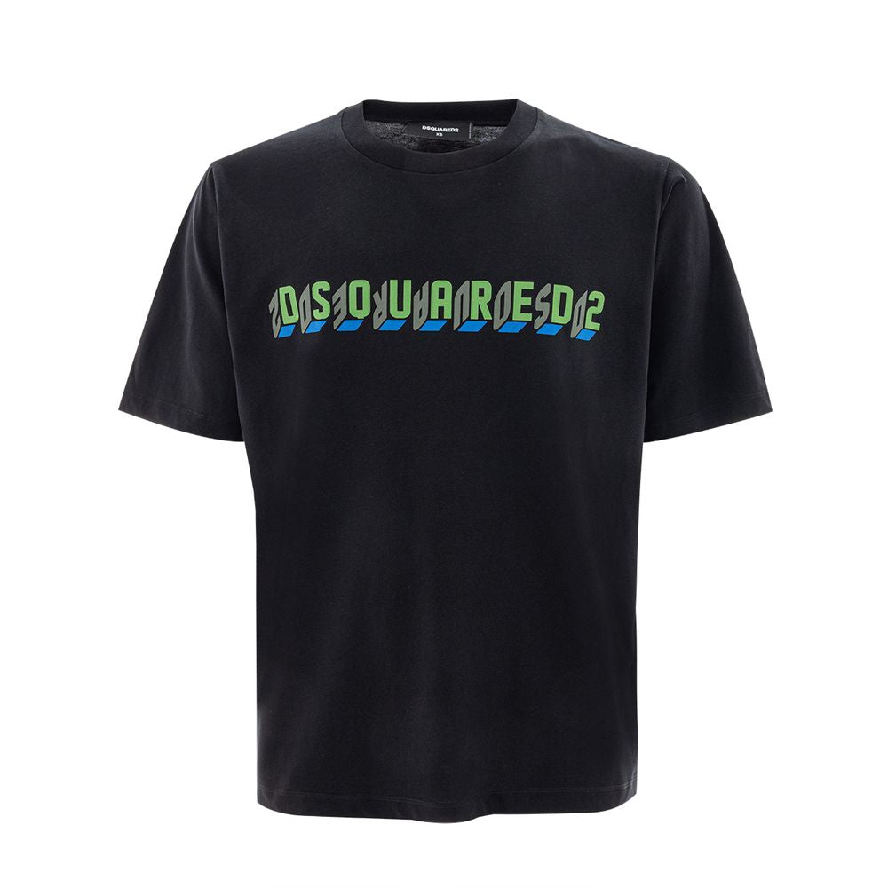 Brand's Black Cotton T-Shirt - Classic Comfort Staple