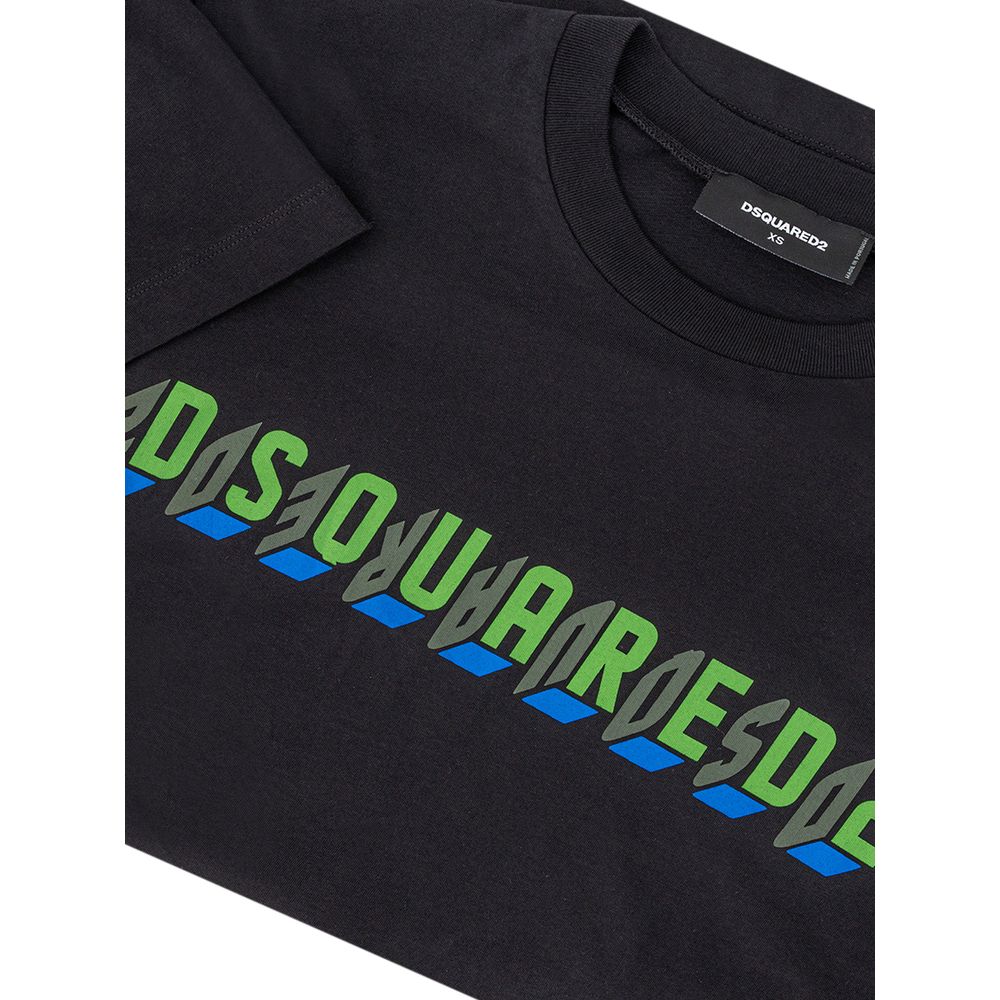 Brand's Black Cotton T-Shirt - Classic Comfort Staple