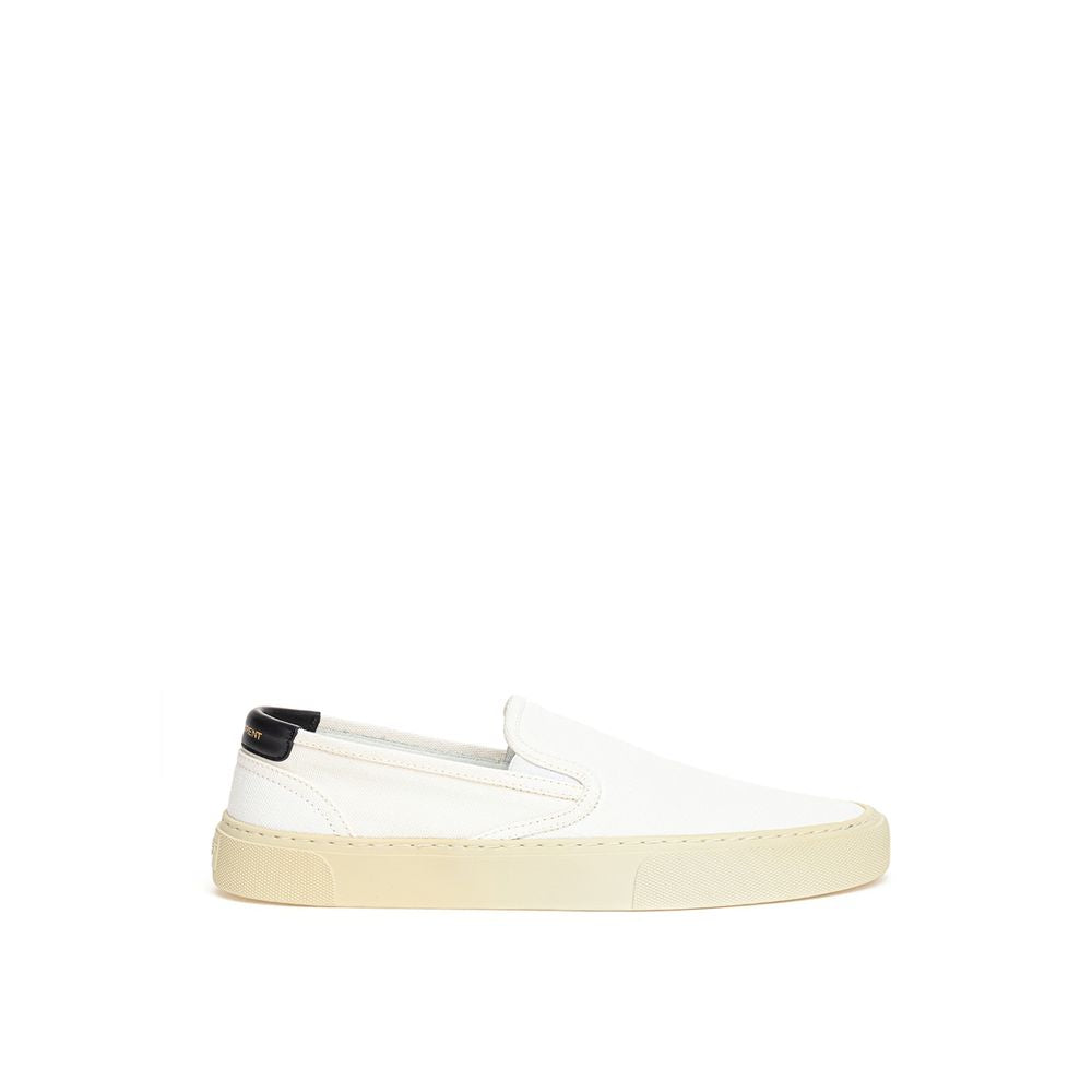 Saint Laurent White Cotton Sneakers