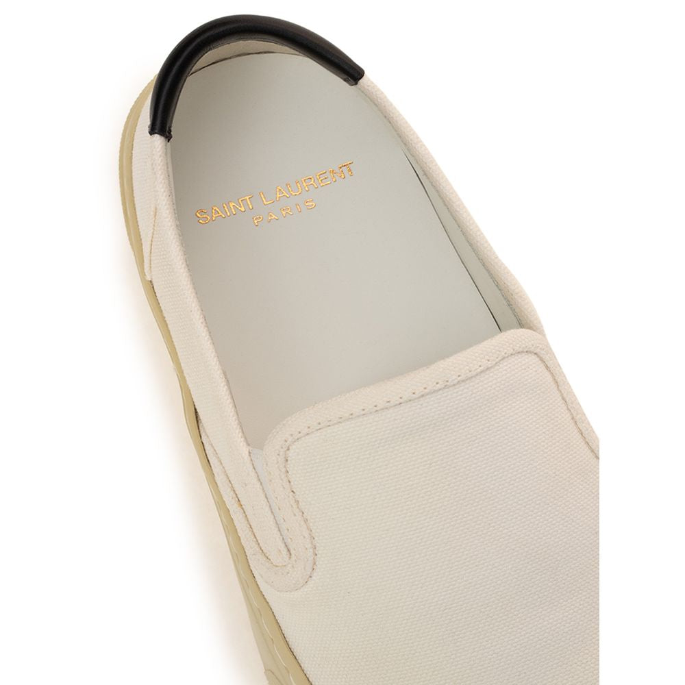Saint Laurent White Cotton Sneakers