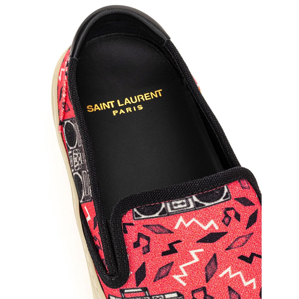 Saint Laurent Pink Cotton Radio Print Sneaker