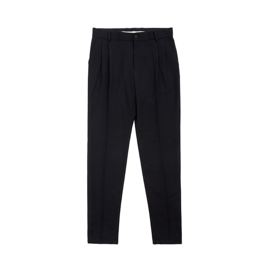 Dolce & Gabbana Elegant Black Polyester Pants for Men