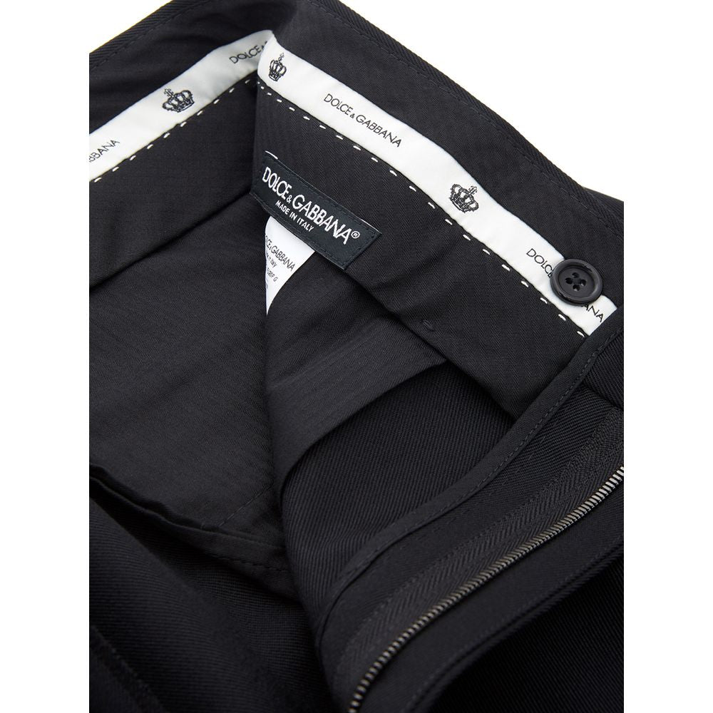 Dolce & Gabbana Elegant Black Polyester Pants for Men