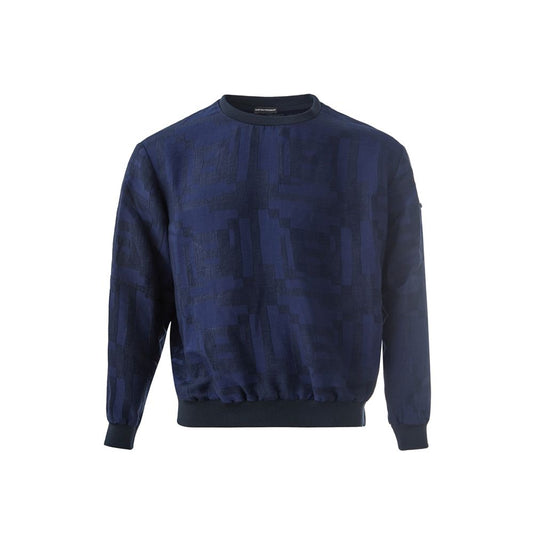 Emporio Armani Linen Blue T-Shirt for Men