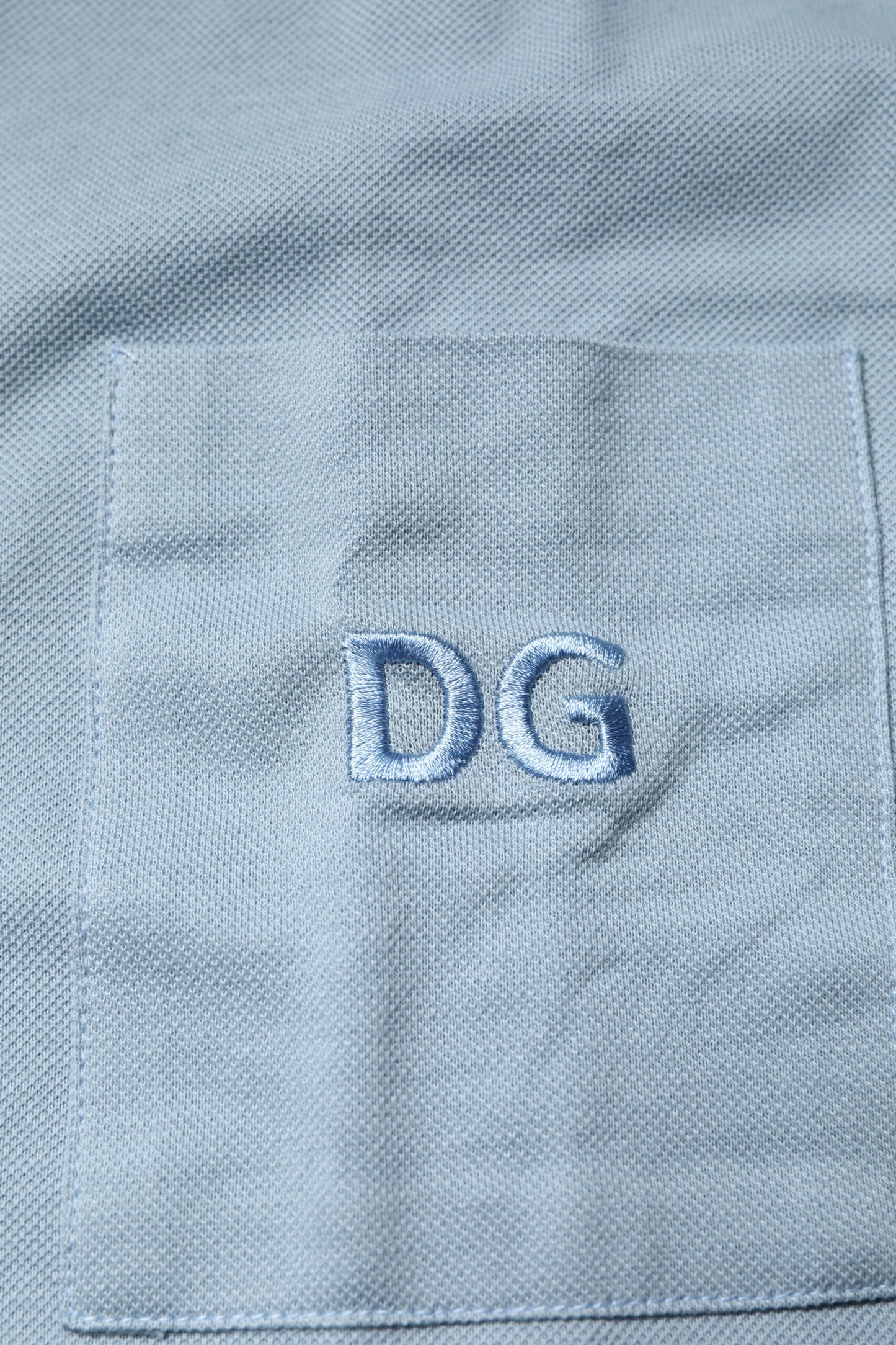 Dolce & Gabbana Light Blue Cotton Button Down Casual Polo Shirt