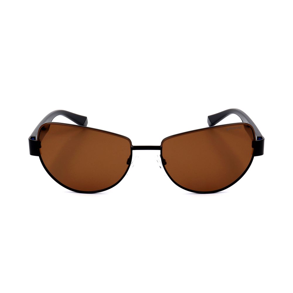 Polaroid Black Polycarbonate Sunglasses – Unisex Polarized Fashion Eyewear, 57mm